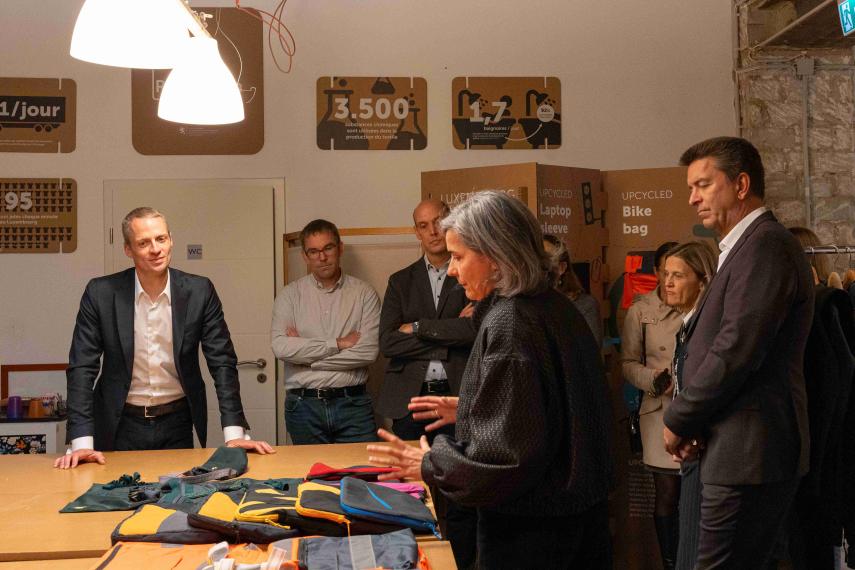 Visite du Ministre de l'Environnement, du Climat et de la Biodiversité au Lët'z Refashion