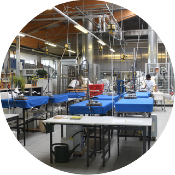 Intérieur de l'Atelier thérapeutique d'Ehlerange 