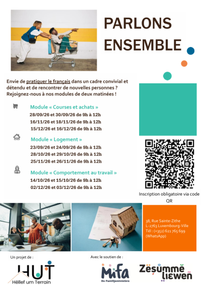 Le programme septembre - décembre de Parlons ensemble